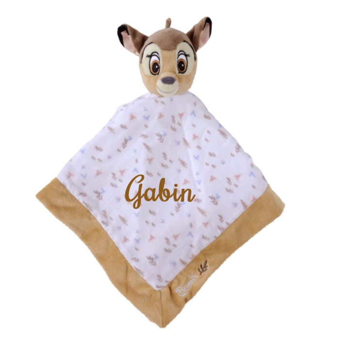 Doudou Bambi beige Disney personnalisé