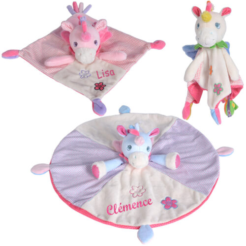 Doudou Licorne personnalisé