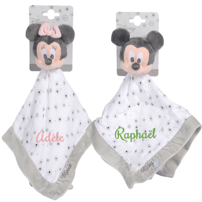 Doudou Mickey Minnie Disney personnalisé