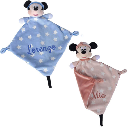 Doudou Mickey Minnie etoile lumineux personnalisé