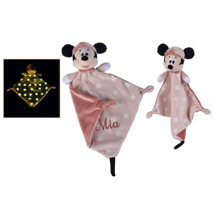 Doudou Mickey Minnie etoile lumineux personnalisé