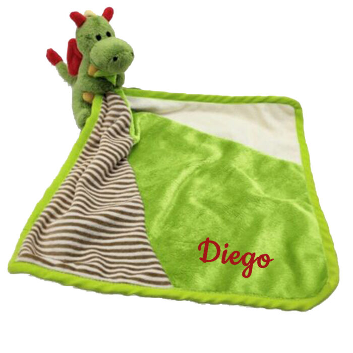 Doudou Dragon personnalisé avec un prénom