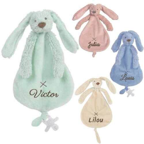 Doudou Lapin personnalisé avec un prénom