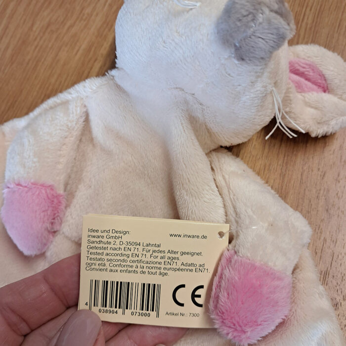 Doudou souris personnalisé avec le prénom de bébé